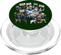 Cani scozzesi come appassionati di calcio celebrano la bandiera della Scozia PopSockets PopGrip per MagSafe