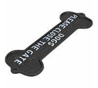 Cani Si prega di chiudere il cancello insegna osso insegna in ghisa targa por...