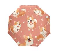 Cani Simpatici E Divertenti Da Compagnia Ombrello Pieghevole Automatico Ombrelli Antivento Protezione UV da Viaggio per Bambini Ragazzi Ragazze