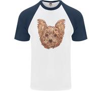 Cani Sorridente Yorkshire Terrier Uomo S/S Baseball T-Shirt