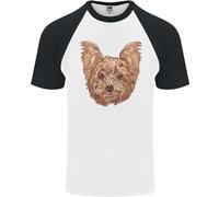 Cani Sorridente Yorkshire Terrier Uomo S/S Baseball T-Shirt