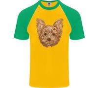 Cani Sorridente Yorkshire Terrier Uomo S/S Baseball T-Shirt
