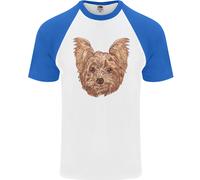 Cani Sorridente Yorkshire Terrier Uomo S/S Baseball T-Shirt