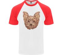 Cani Sorridente Yorkshire Terrier Uomo S/S Baseball T-Shirt