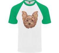 Cani Sorridente Yorkshire Terrier Uomo S/S Baseball T-Shirt
