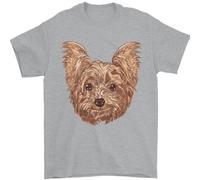 Cani Sorridente Yorkshire Terrier Uomo T-Shirt 100% Cotone