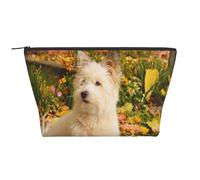 Cani Westie Autumn West Highland White Terrier, Borsa da toilette Borsa per trucco Borsa per cosmetici Borsa da toilette da viaggio portatile