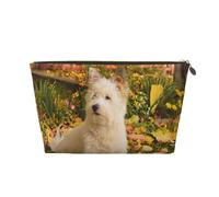 Cani Westie Autumn West Highland White Terrier, Borsa per il trucco Borsa per cosmetici Borsa da toilette da viaggio portatile Borsa da toilette