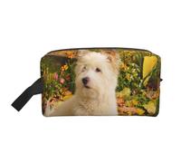 Cani Westie Autumn West Highland White Terrier, Borsa per il trucco Borsa per cosmetici Borsa da viaggio portatile da viaggio Borsa per trucco Organizer
