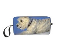 Cani Westie Winter West Highland White Terrier, Borsa per il trucco Borsa per cosmetici Borsa da toilette da viaggio portatile Borsa per trucco Organizer