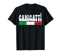 CANICATTÌ City Italia Vintage Bandiera Italia per Gli Amanti dei Viaggi Maglietta