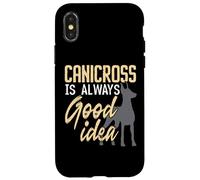 Canicross è sempre una buona idea per correre un cucciolo amante dei cani Custodia per iPhone X/XS