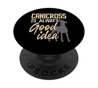 Canicross è sempre una buona idea per correre un cucciolo amante dei cani PopSockets PopGrip Adesivo