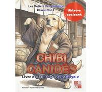 Canidés Ukiyo-e : Livre de Coloriage pour Adultes: 25 Illustrations de Chiens et Renards en Kimono pour la Pleine Conscience et l'Art-Thérapie Japonaise