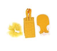 CANIGHT 1 Set Di 3 Guanti Da Doccia Palla Da Bagno Asciugamano Per Massaggio Alla Schiena Kit Da Doccia Da 3 Pezzi