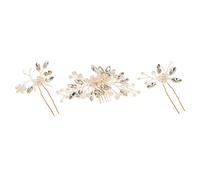 CANIGHT 1 Set Tornante Spillo Mollette Da Sposa Fascia Per Venni Nozze Accessorio Per Da Sposa Perle Per Fasce Per La Testa Ospite Fascino Arco Golden Lega Di Zinco