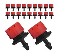 CANIGHT 100 Pezzi Irrigatore Automatico a Goccia 8 Fori in Plastica Rossa con Risparmio Idrico e Installazione Semplice per Piante e Fiori in Giardino o Aiuola