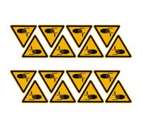 CANIGHT 16 Pezzi Adesivo di Sicurezza per Macchina, Etichetta Autoadesiva di Avviso Pericolo, Vinile Autoadesivo, Alta Visibilità, per Scuole e Uffici