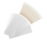 CANIGHT 1set Strisce Di Cera Depilatoria Usa e Getta Per Rimozione Facciali Con Bastoncini Legno Per Uso Sicuro e Pratico Adatte Per Varie Zone Del Corpo