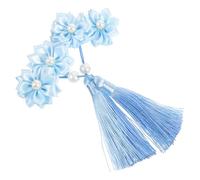 CANIGHT 2 Pezzi Fermagli per Chioma a Fiore Nappa Blu, Accessori Chioma Eleganti e Non Facili da Cadere per Ragazze, Adatti per Matrimonio e Uso Quotidiano