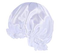 CANIGHT 2 Pz berretto da notte tappi beanie hat shower cap inter cappello berretta cuffie per dormire per adulti cappelli per la cura dei delle ragazze poliestere bianca
