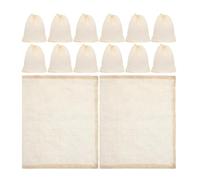 CANIGHT 20 Sacchetti Filtro per Condimento per Stufato in Garza Riutilizzabili Coulisse 20x25 Cm, Sacchetti per Spezie e Medicina Cinese, per Filtraggio Brodo e Zuppe, Materiale