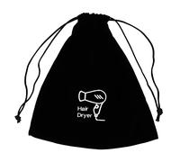 CANIGHT 2pezzi Borsa Per Asciugacapelli Con Coulisse Sacchetto Da Viaggio Per Phon Capacità Facile Da Trasportare Per Hotel e Affitti Brevi Colore Nero