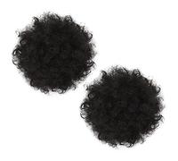 CANIGHT 2pezzi Chignon Finto Afro Riccio Estensioni Bun Per Cosplay e Occasioni Facile Da Indossare Di Look Naturale e Realistico