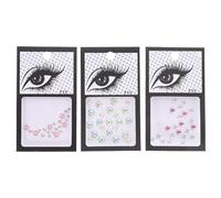CANIGHT 3 Set di Gemme Adesive Autoadesive e Facili da Applicare in Resina per Viso e Occhi Diverse Forme per Festa di Halloween e Mascherata