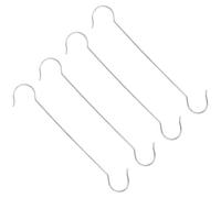 CANIGHT 4 Pezzi Gancio a S per Piante da Esterno in Acciaio Inox, Argento | Giardino e Vasi Sospesi, Resistente alle Intemperie, Installazione Semplice, Uso Versatile