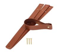 CANIGHT 4pezzi Supporti da Parete in Pelle Artificiale Staffe per Bastoni Tende Ganci Appendini Multifunzionali per Bagno Cucina Camera da Letto Portasciugamani e Portaoggetti Salvaspazio