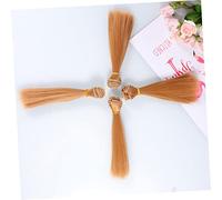 CANIGHT 5 Pezzi 15 Cm Parrucca Setina Per Bambole Fai Da Te Parrucche Lisci Elastico Per Progetti Scolastici A Casa