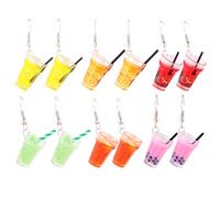 CANIGHT 6 Paia di Orecchini Gioielli le Orecchie Pendente a Calice Drop a Forma di Bicchiere di Vino Rosso in Plastica e Lega Stili multipli per Creare Un'atmosfera Estiva Stili multipli
