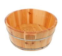 CANIGHT Barile in Legno per Pedicure Capacità Ampia, Vasca per Ammollo Piedi per Uso Interno ed Esterno, Struttura Resistente e Design Ergonomico