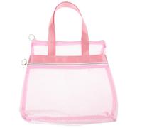 CANIGHT Borsa da Spiaggia in Nylon Rosa Traspirante Rete, Borsa da Viaggio Multiuso per Cosmetici e Accessori, per Spiaggia e Armadio Camera da Letto