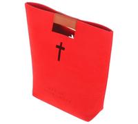 CANIGHT Borsa Tote Organizer Portatile in Feltro Rosso Grande Cuciture Resistenti e Lavabile per Bibbia e Cosmetici la Vita Quotidiana