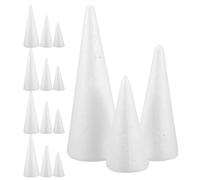 CANIGHT Coni di Schiuma Fai da Te, Leggeri e Facili da Usare 15 Pezzi Set a Forma di Cono per Albero di Natale per Progetti Creativi e Centri per L'infanzia