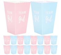 CANIGHT Contenitori per Popcorn Design a Tema 24 Pezzi Rosa e Blu per Feste di Rivelazione del Nascituro e Shower