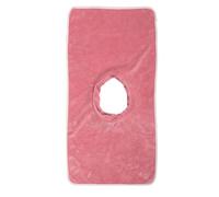 CANIGHT Copri Lettino Design Multifunzionale e Lavorazione di Precisione P rosa Massaggio Professionale in Microfibra Rosa con Apertura per Viso per Centri Benessere e Saloni di Bellezza