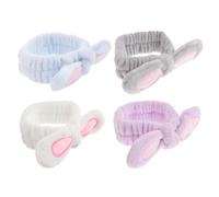 CANIGHT Elegante Set Di 4 Fasce Per A Forma Di Coniglietto Morbide E Adatte Lavaggio Del Viso in Spa