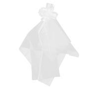 CANIGHT Fiocchi per Sedie da Matrimonio Decorazioni Eleganti in Tulle Bianco 12 Pezzi con Code Lunghe da 50cm per Cerimonie Nuziali e Anniversari in Chiesa