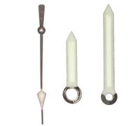 CANIGHT Lancette per Orologio Luminose, Ricambio per Movimento Meccanico | Tre Aghi, Ferro, Profilo Semplice, Finitura Elegante, Sostituzione Comoda per Interventi di Riparazione