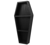 CANIGHT Mensola a Forma di Bara in Legno Nero per Piante e Candele, Stile Gotico Moderno Forte Capacità di Carico, per Decorazioni Casa Halloween
