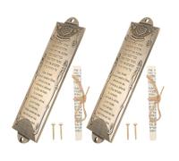 CANIGHT Mezuzah Resistente a Intemperie e Danni Religiosa per Porte e Finestre 2pezzi in Lega Oro per Celebrazioni Festive Decorazione Tradizionale e Ambienti Esterni