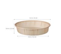 CANIGHT Mini Tortiera Rotonda 4 Pollici Beige Set da 100 Pezzi, Pirottini per Crostate e Quiche Antiaderenti per Forno, Adatti per Uso Domestico e Professionale in Cucina e Pasticceria