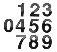 CANIGHT Numeri Adesivi Autoadesivi 0-9 per Porta in Plastica Abs Impermeabili, Confezione da 10 Pezzi, per Hotel e Appartamenti, Colore Nero