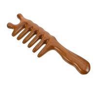 CANIGHT Pettine in Legno A Denti Larghi Per Massaggio Cuoio Capelluto Pettine Portatile Massaggio Naturale