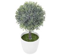 CANIGHT Pianta Finta Decorativa Sferica in Plastica Verde, Resistente allo Sbiadimento e Non Fragile, per Interni e Scaffali, Stile Rustico Pastorale
