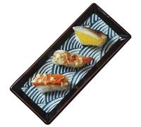 CANIGHT Piatto da Sushi Elegante e Semplice Stile Giapponese in Ceramica Resistente per Servire Sushi in Ristoranti e Raduni Riutilizzabile