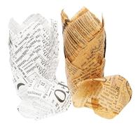 CANIGHT Pirottini in Carta Antiaderente a Forma di Tulipano per Cupcake 100 Pezzi, Resistenti e Non Deformabili Stili multipli per Cucina Domestica e Negozi Alimentari Stili multipli